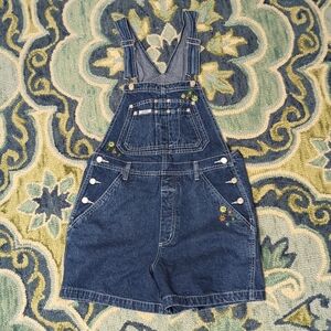 Vintage Embroidered Revolt Denim Shortall s Size Large